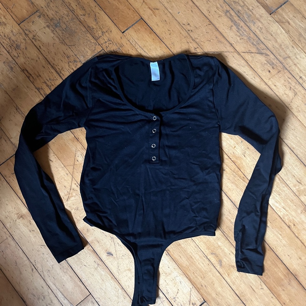 Black Long Sleeve Women's Bodysuit